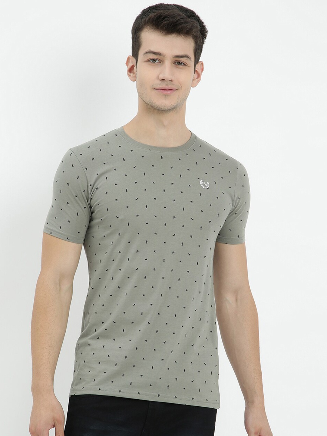 

V2 Value & Variety Men Green Printed T-shirt