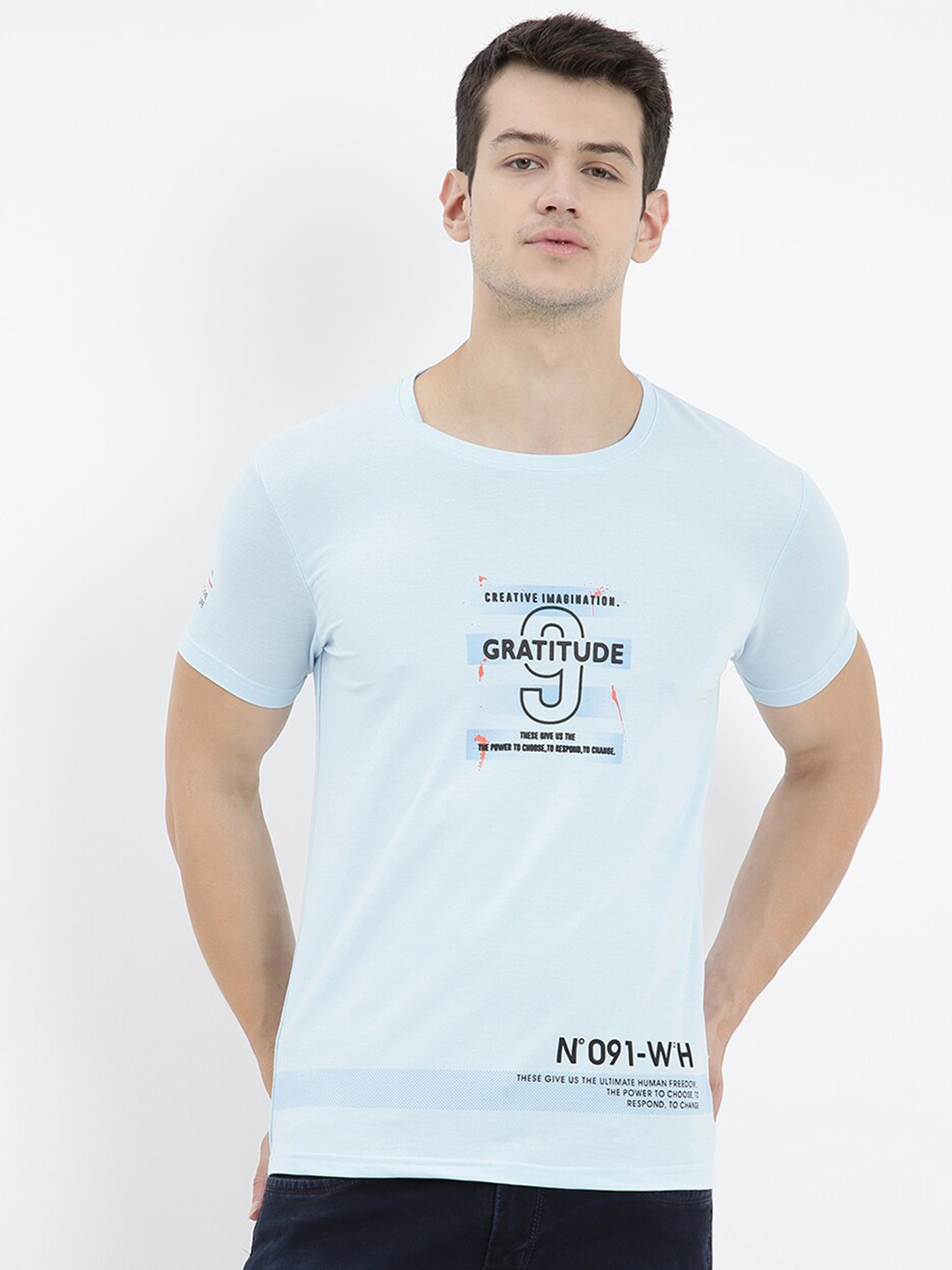 

V2 Value & Variety Men Blue Extended Sleeves T-shirt
