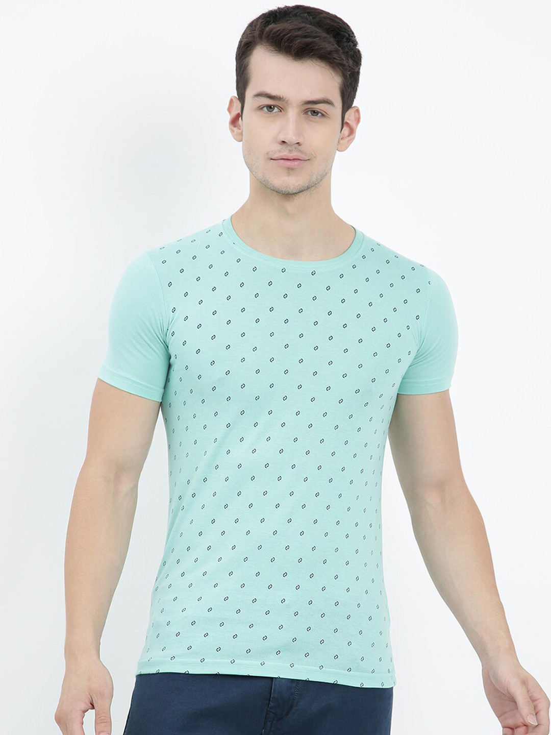 

V2 Value & Variety Men Green Printed T-shirt