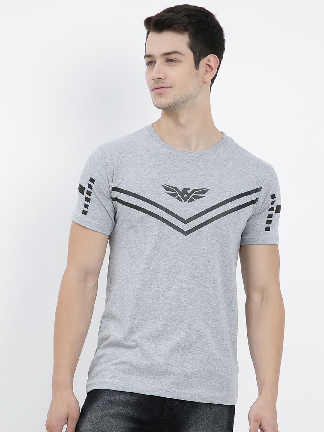 

V2 Value & Variety Men Grey Typography Printed T-shirt