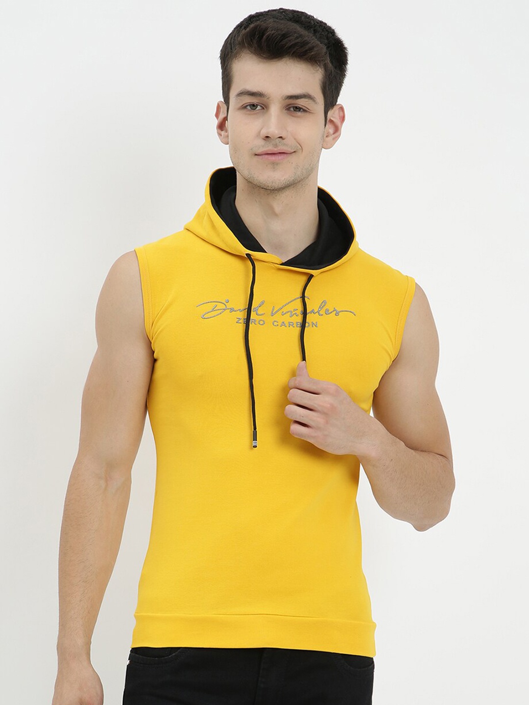 

V2 Value & Variety Men Mustard Yellow Polo Collar T-shirt