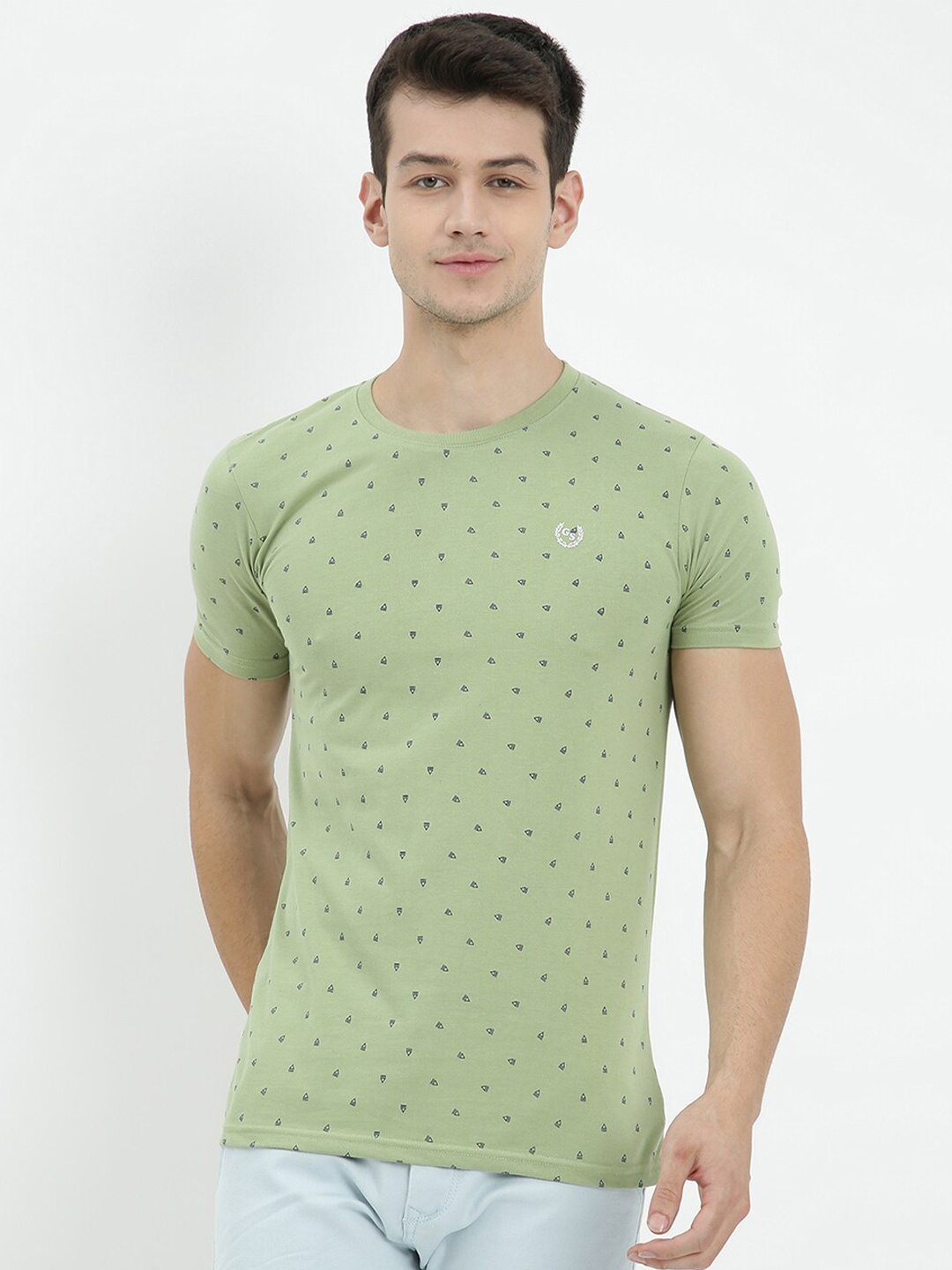 

V2 Value & Variety Men Green Printed T-shirt