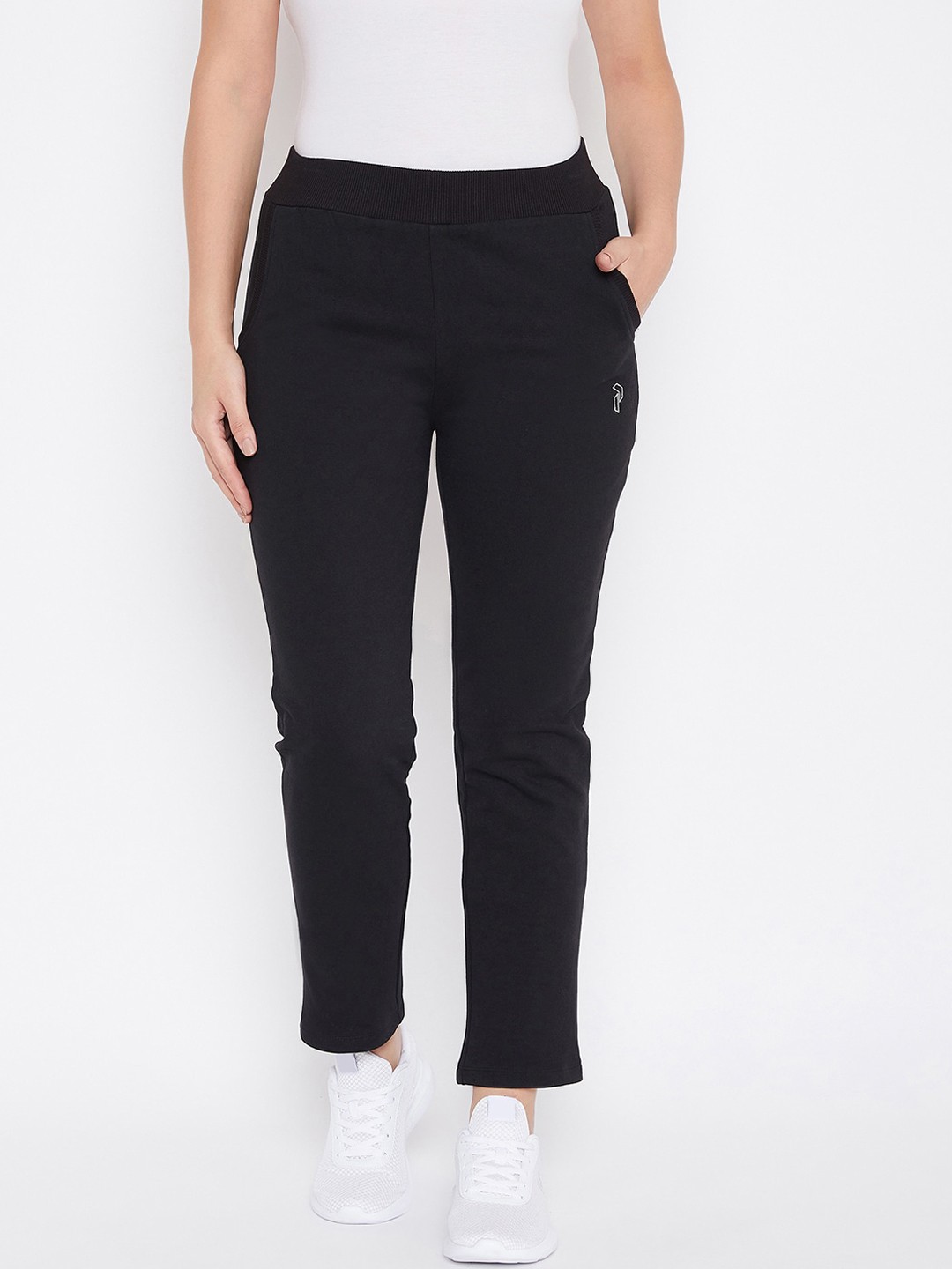 

PERFKT-U Women Black Solid Straight-Fit Track Pants