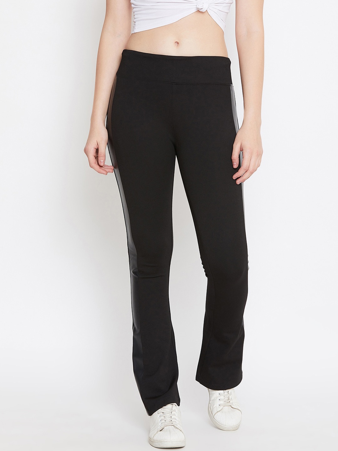 

PERFKT-U Women Navy-Blue Solid Straight-Fit Track Pant