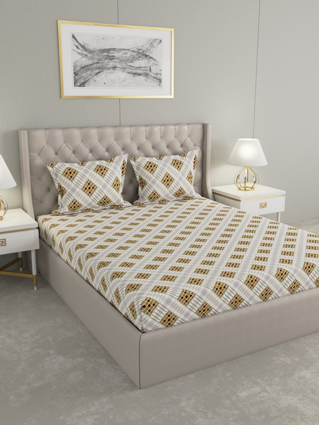 

Raymond Home Unisex Multi Bedsheets, White