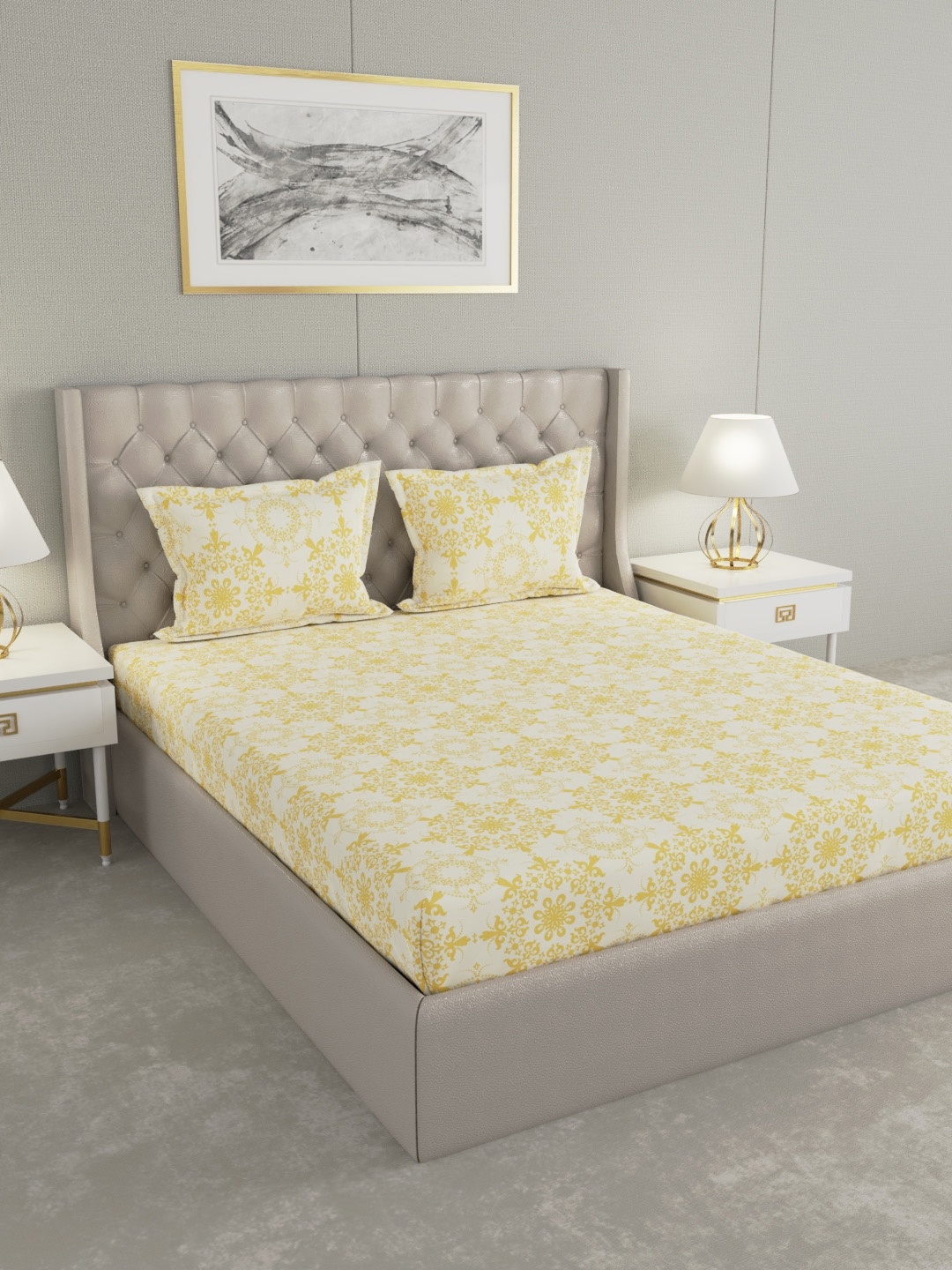 

Raymond Home Unisex Yellow Bedsheets