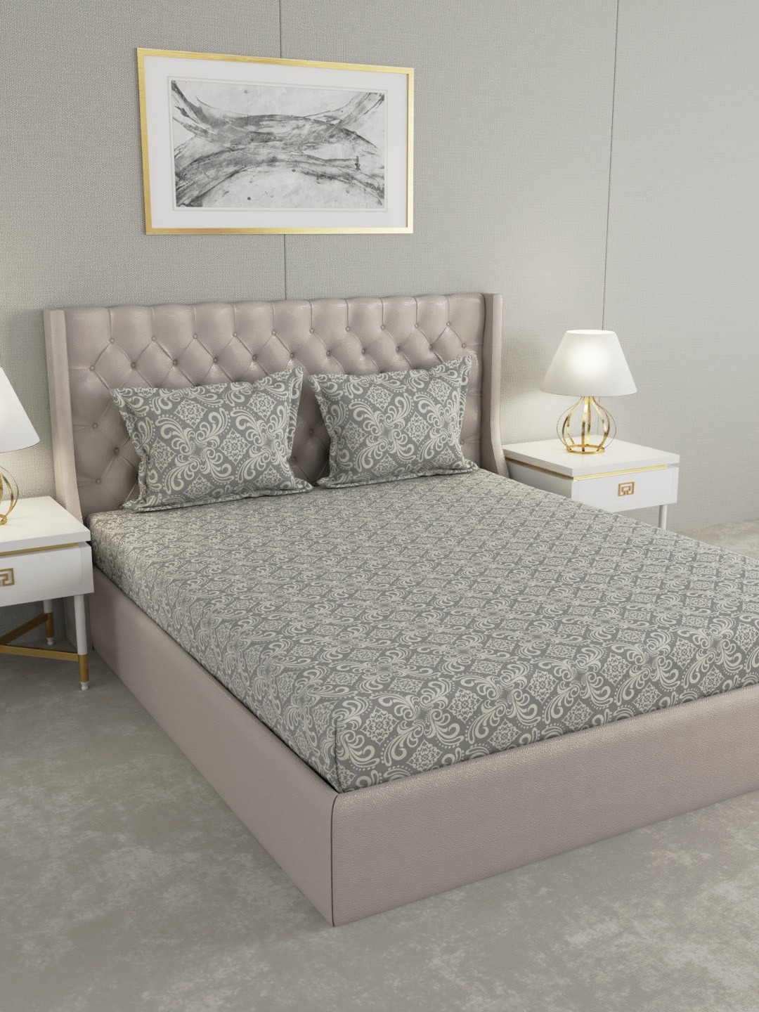 

Raymond Home Unisex Grey Bedsheets