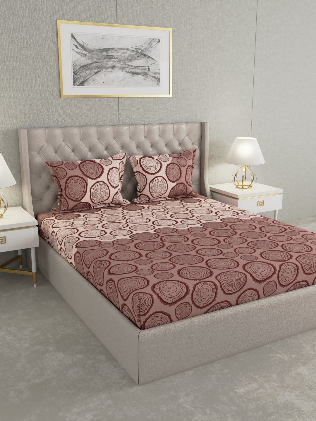 

Raymond Home Brown 160 TC King Bedsheet with 2 Pillow Covers