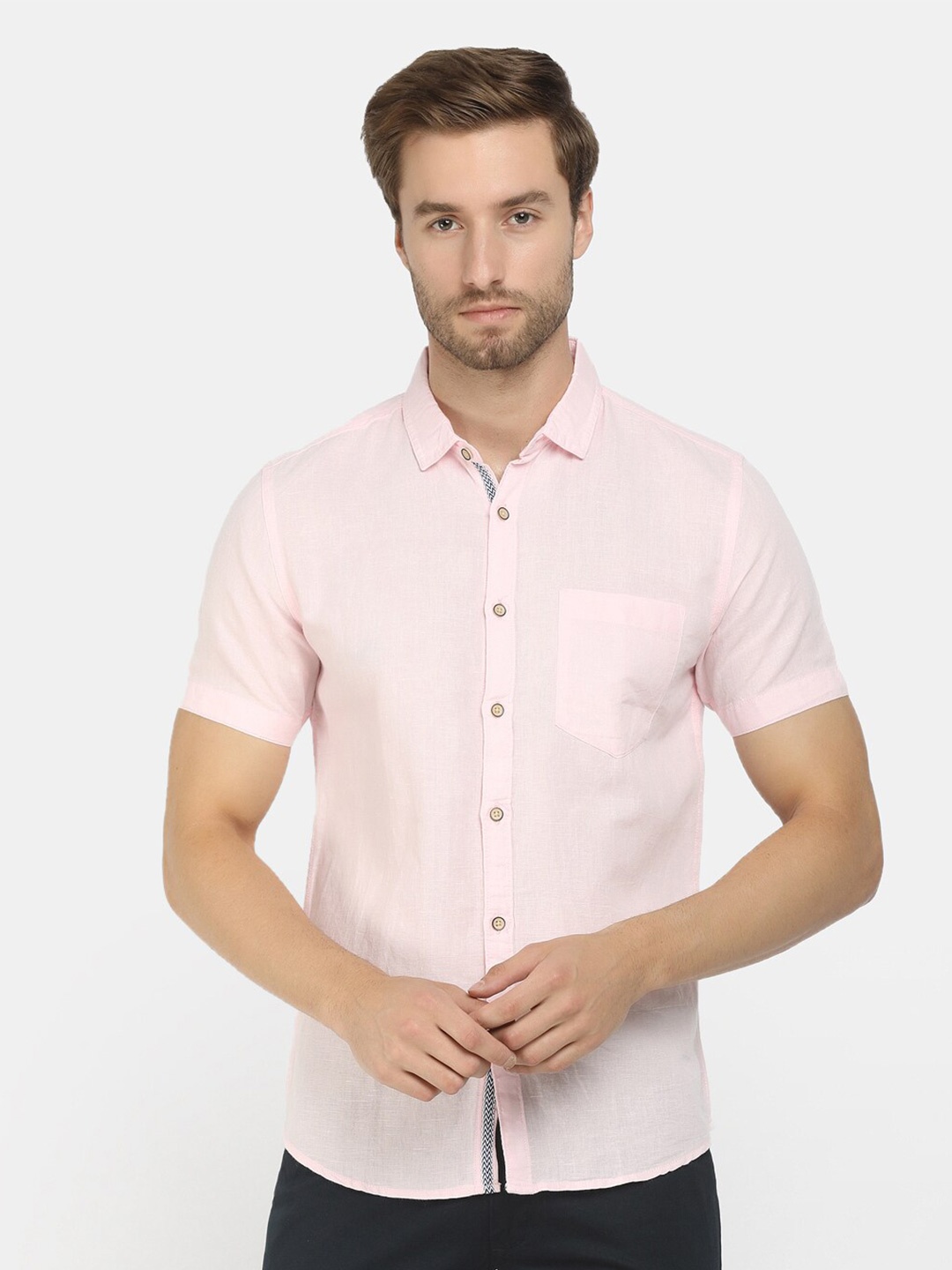 

V-Mart Men Pink Casual Shirt