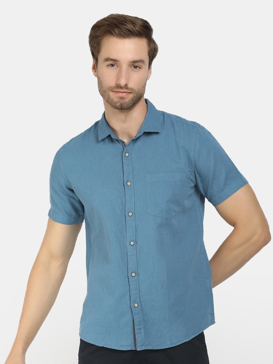 

V-Mart Men Blue Casual Shirt