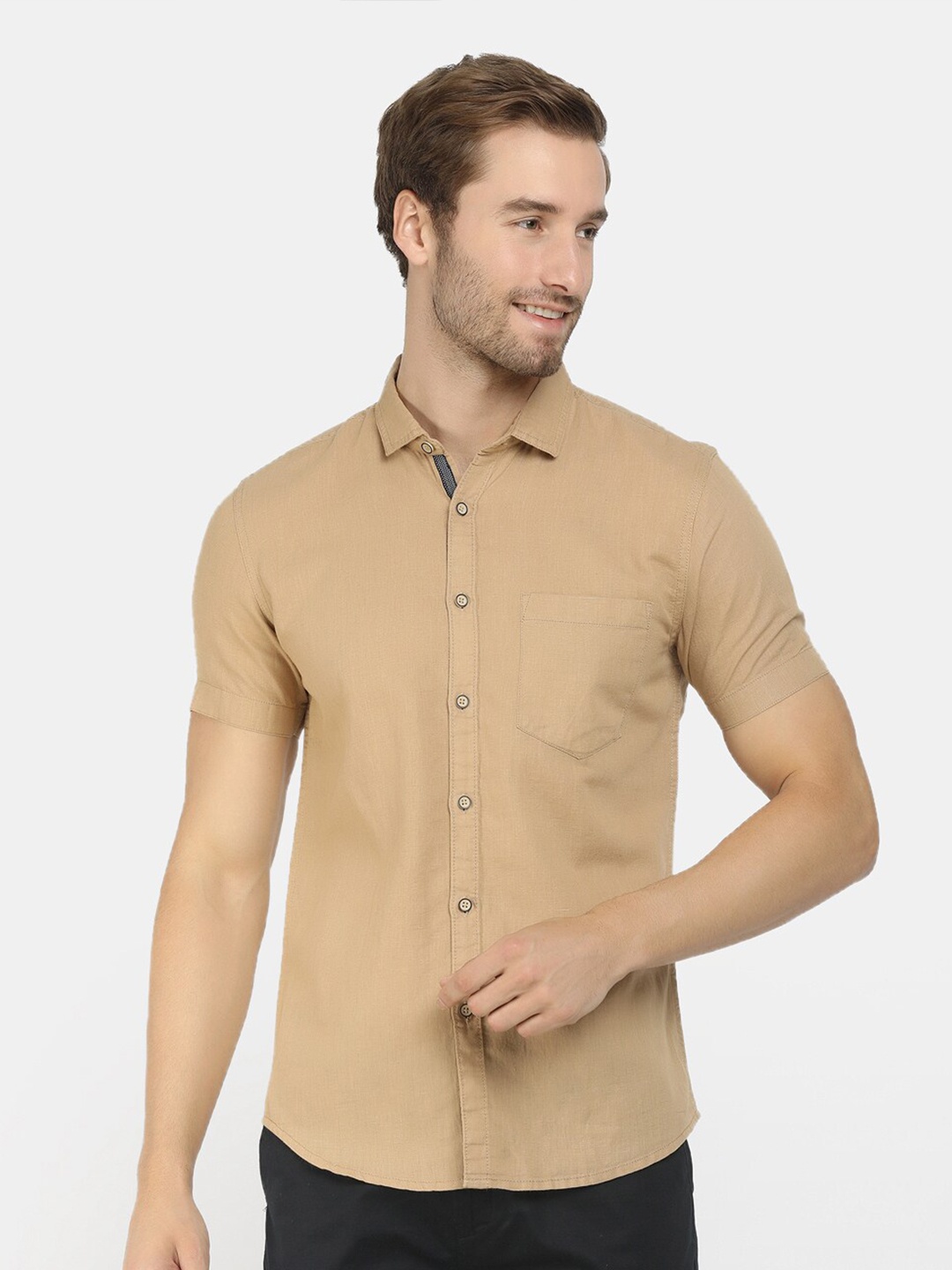 

V-Mart Men Beige Casual Shirt