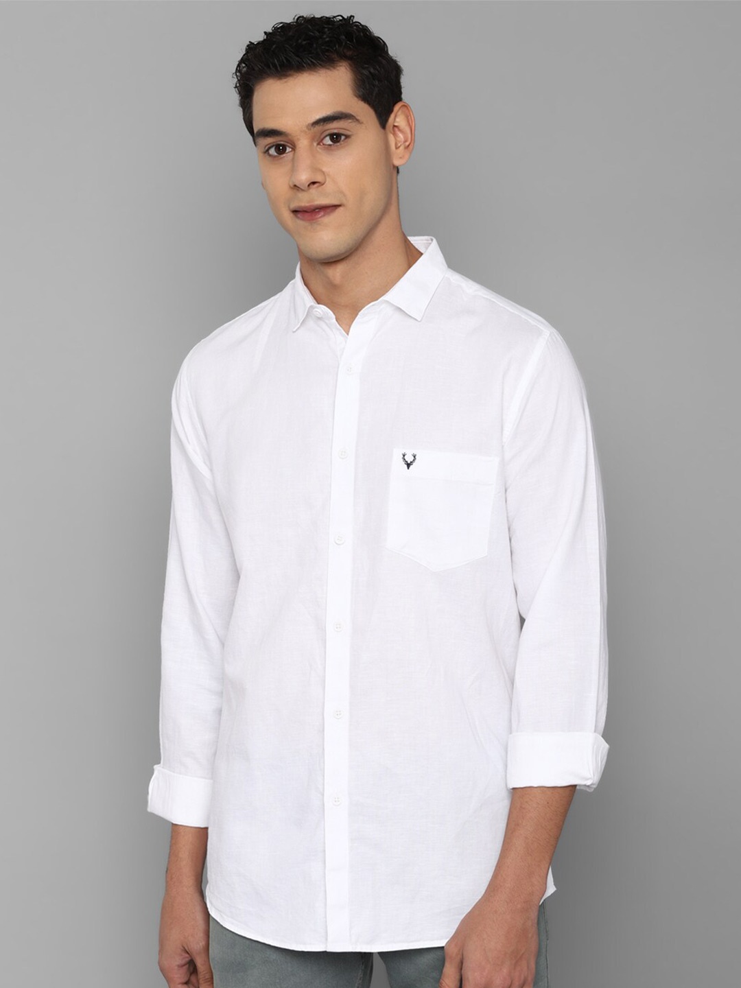 

Allen Solly Men White Slim Fit Casual Shirt