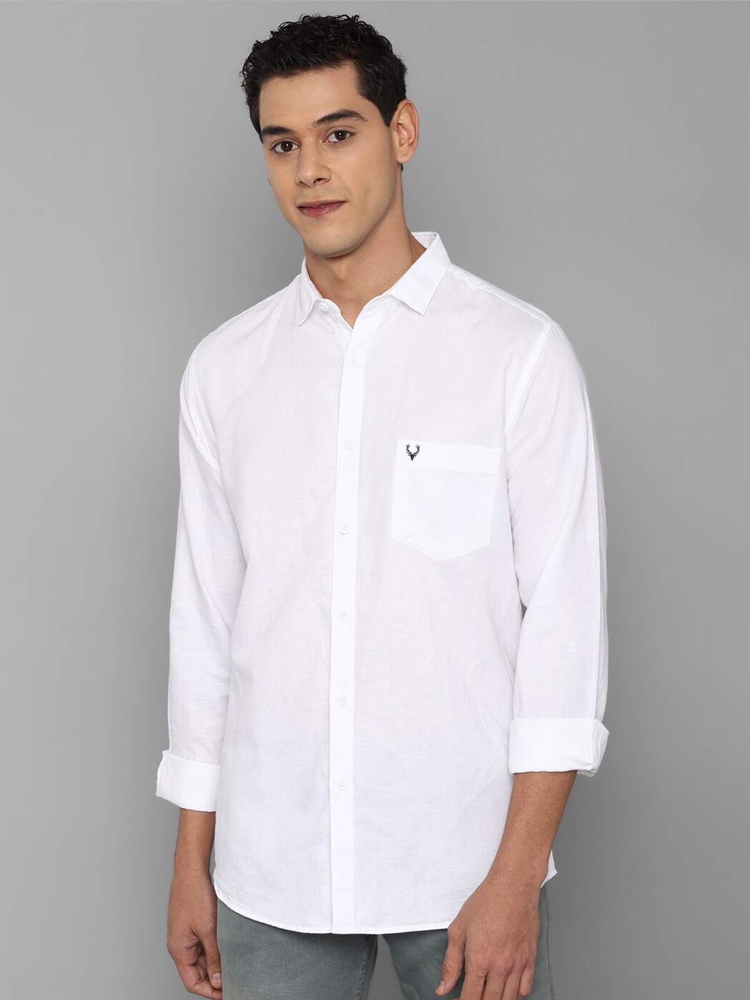 

Allen Solly Men White Slim Fit Casual Shirt