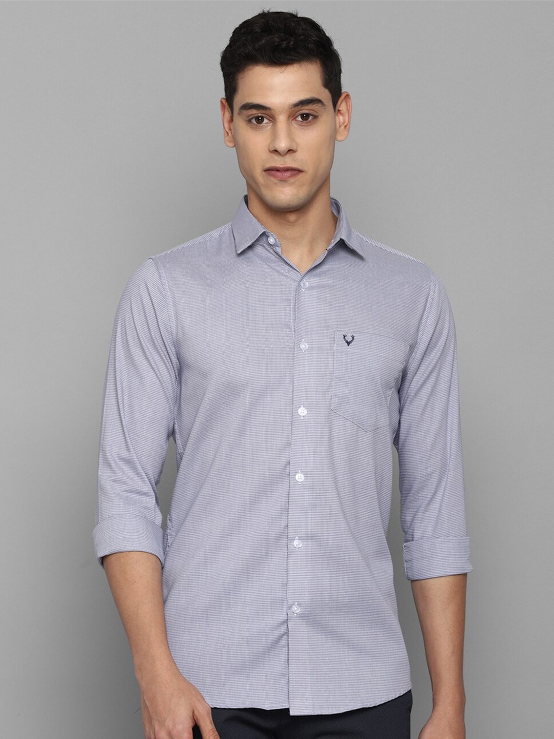 

Allen Solly Men Grey Slim Fit Casual Shirt