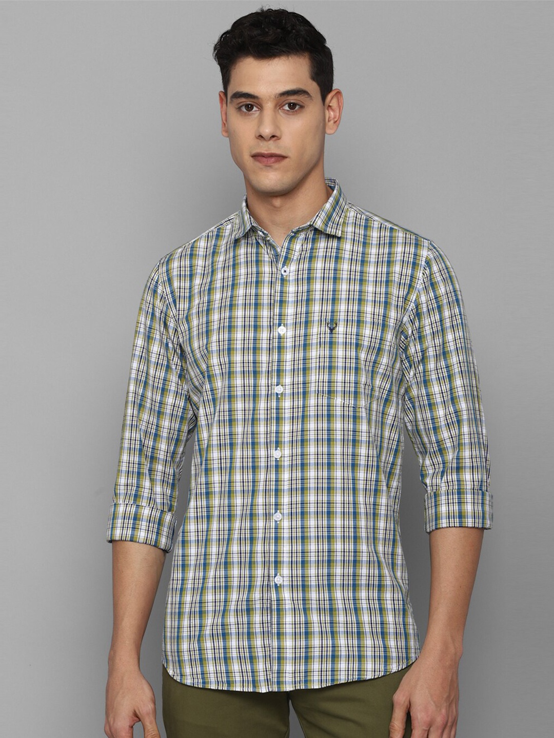 

Allen Solly Men Multicoloured Slim Fit Tartan Checks Checked Casual Shirt, Multi