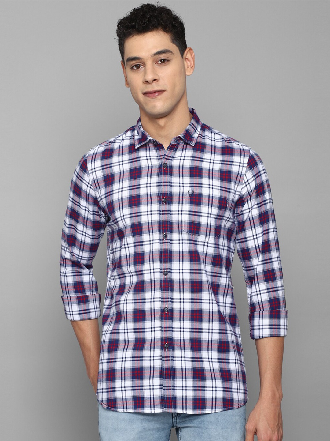 

Allen Solly Sport Men Multicoloured Tartan Checks Checked Casual Shirt, Multi