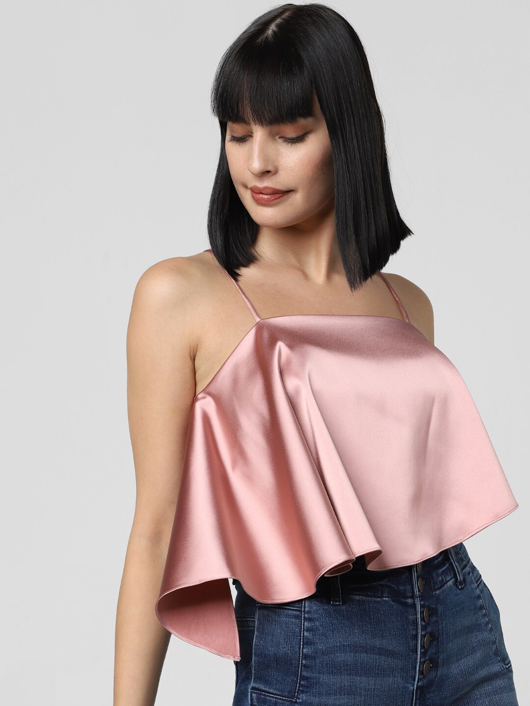 

Vero Moda Women Pink Crop Top