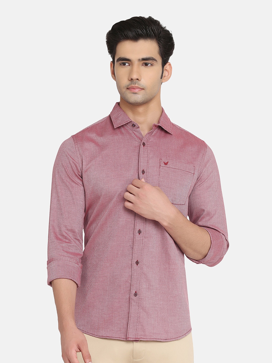 

Blackberrys Men Red Slim Fit Casual Shirt