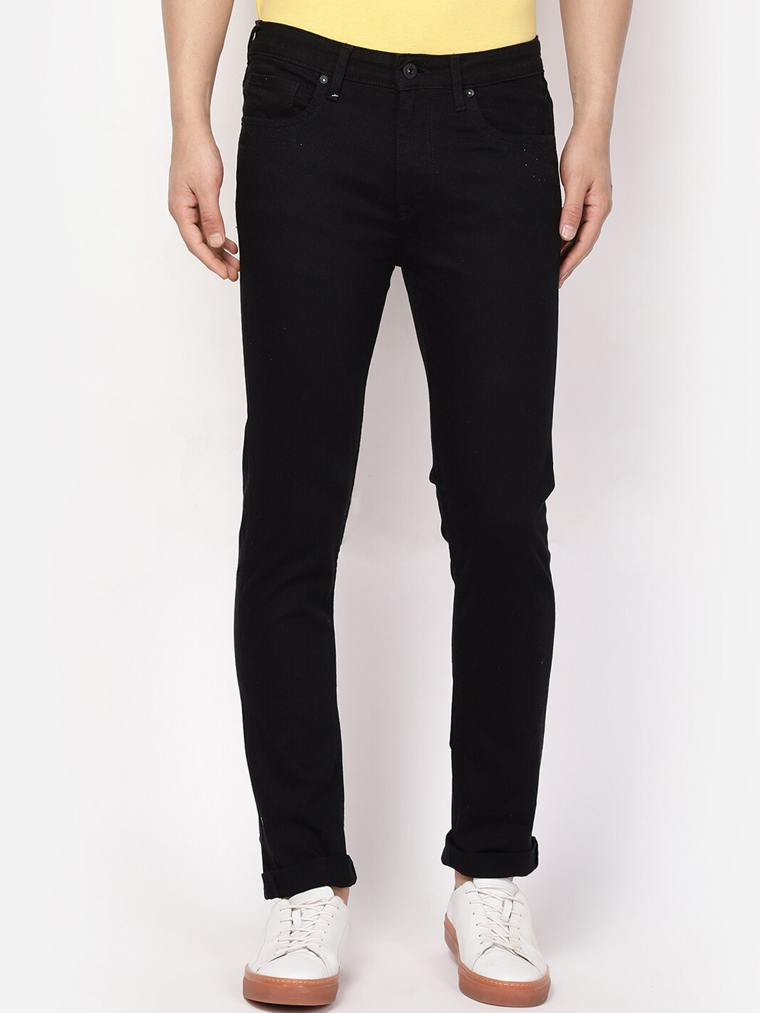 

Blackberrys Men Black Skinny Fit Low-Rise Jeans