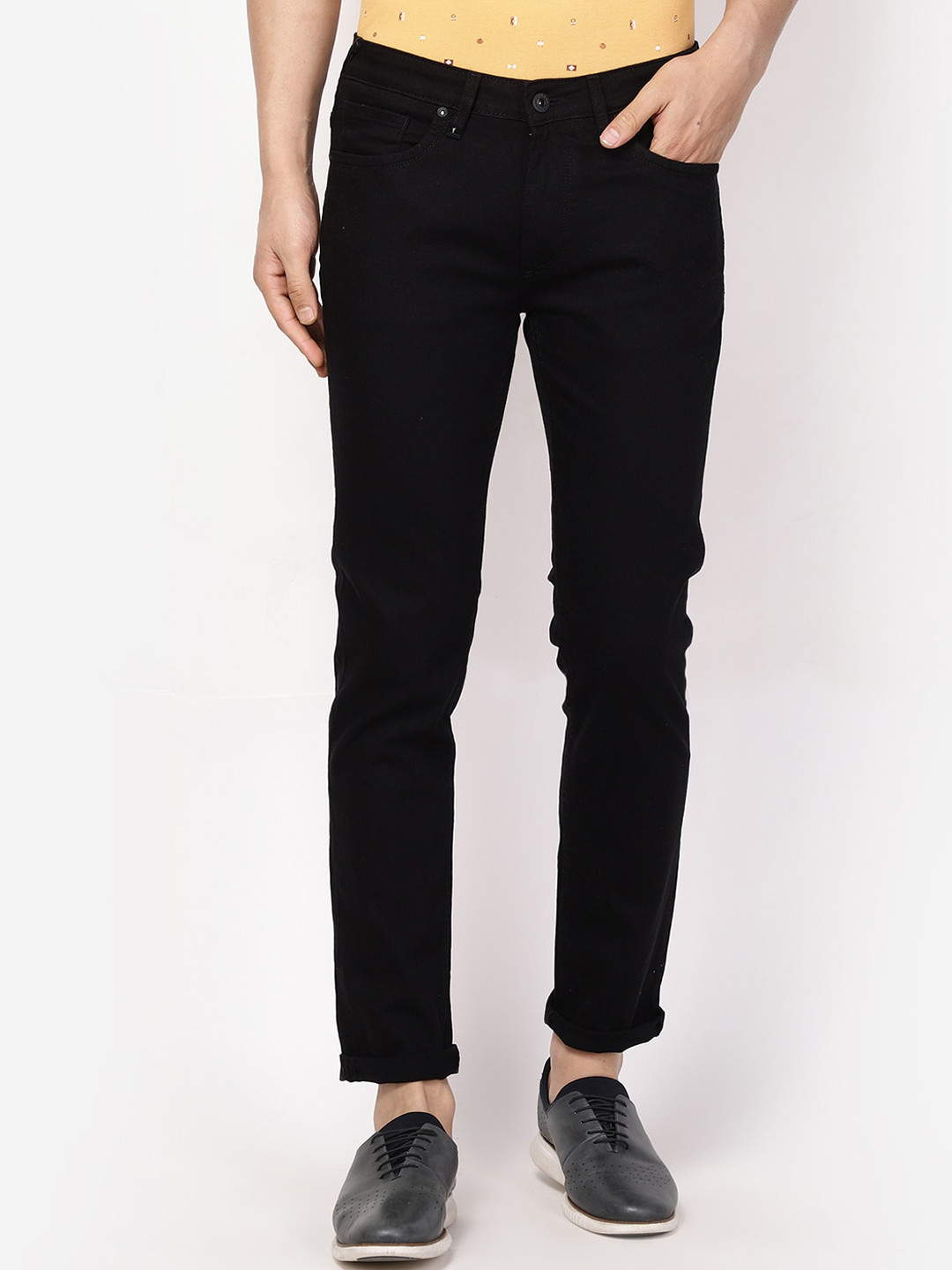 

Blackberrys Men Black Slim Fit Low-Rise Jeans
