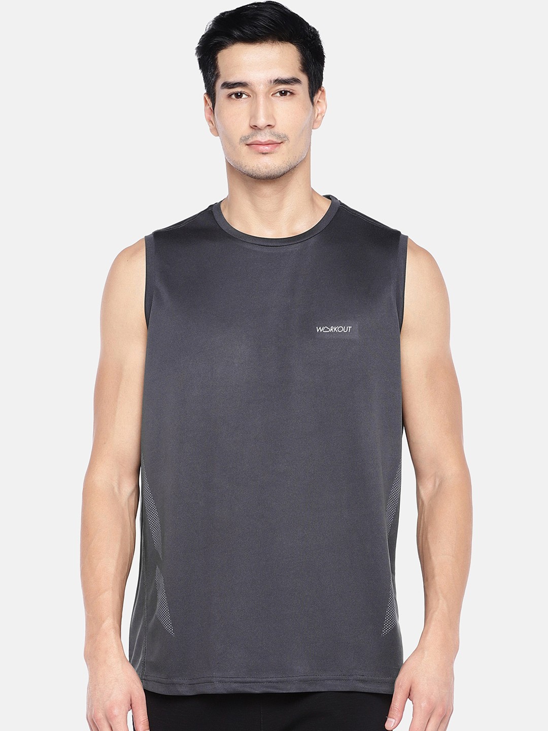 

Sweet Dreams Men Grey Solid Tank Lounge Tshirts