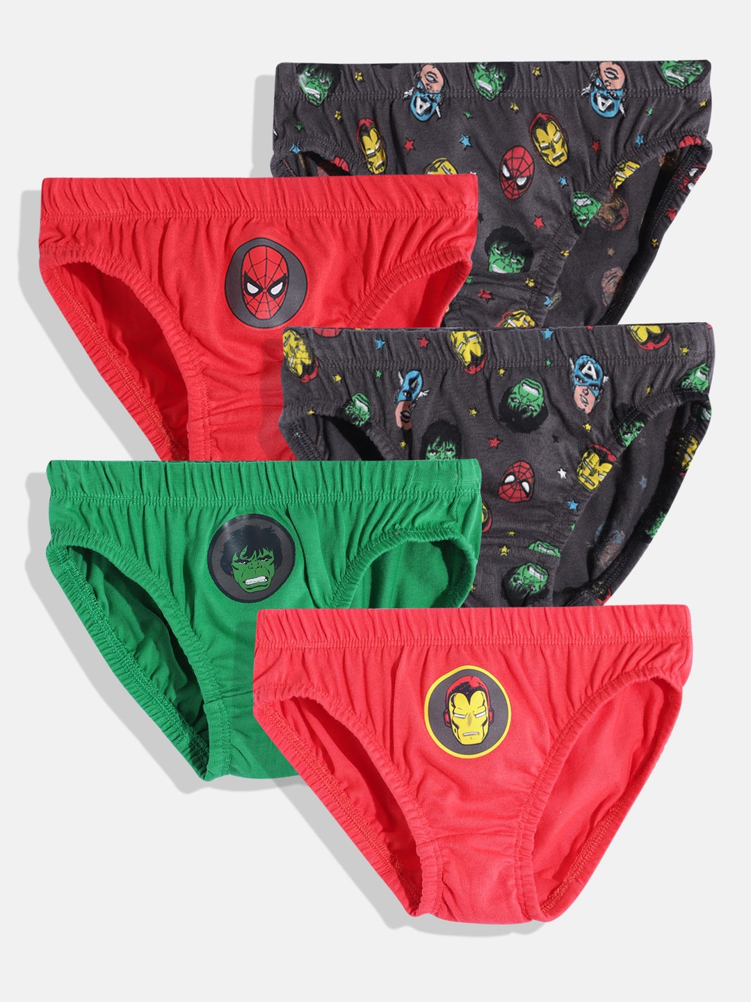 

Marks & Spencer Boys Pack of 5 Marvel Print Pure Cotton Briefs-T715716DMULTI, Red