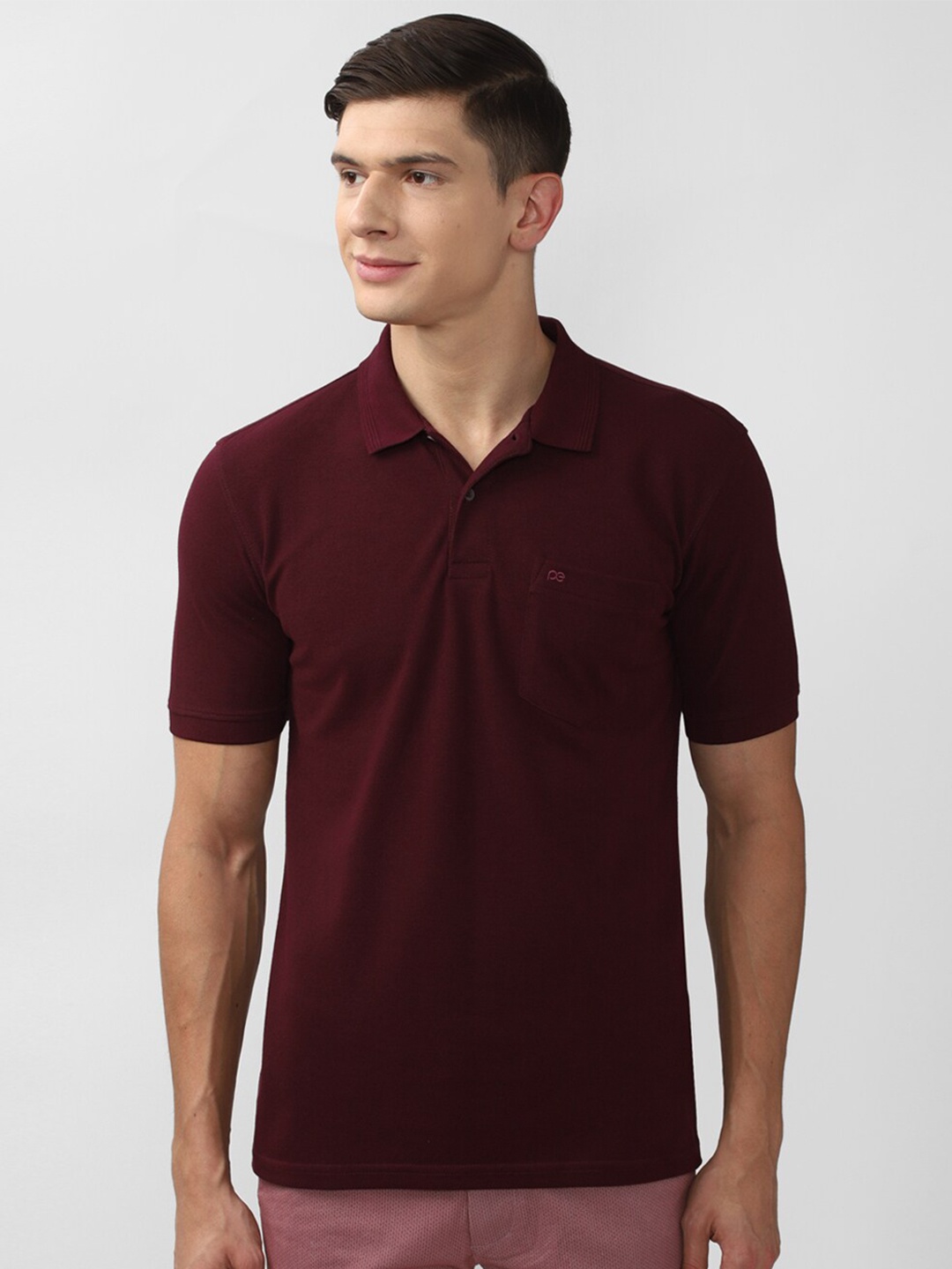 

Peter England Casuals Men Maroon Polo Collar T-shirt