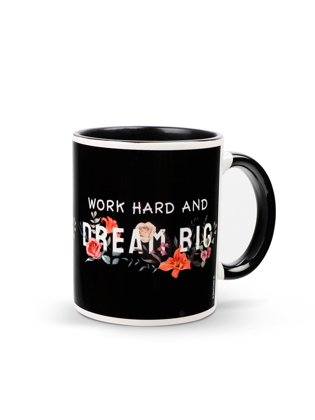 

Archies Black & White Printed Ceramic Glossy Mugs Set of Cups and Mugs