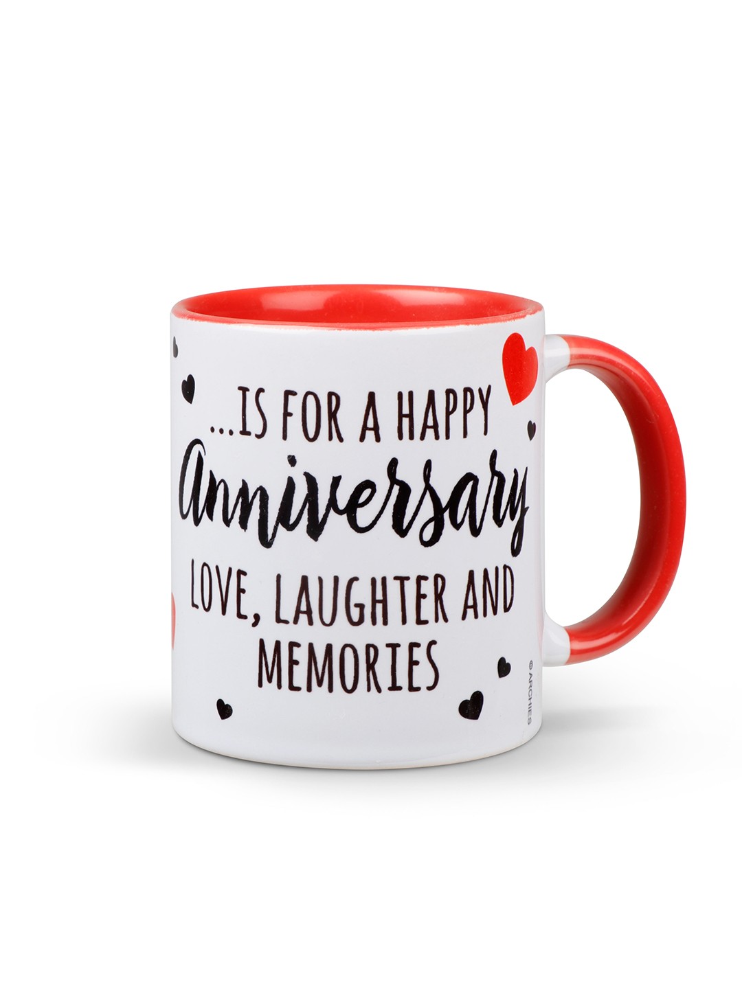 

Archies White & Red Printed Ceramic Matte Mugs Set of Cups and Mugs