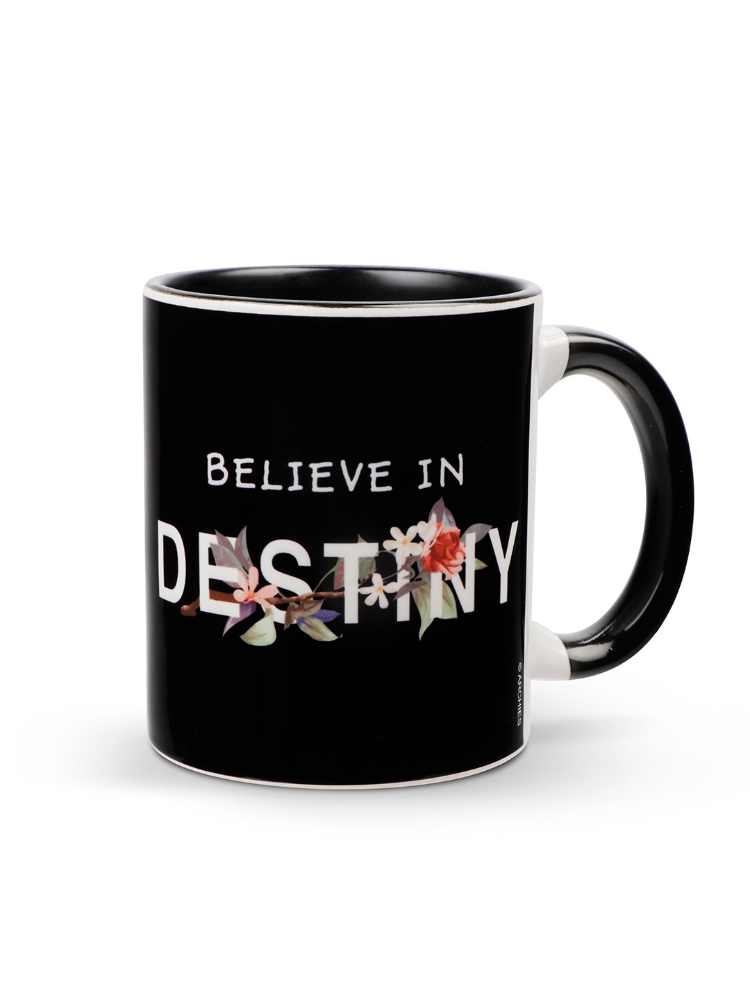 

Archies Black & White Printed Ceramic Glossy Mugs Set of Cups and Mugs