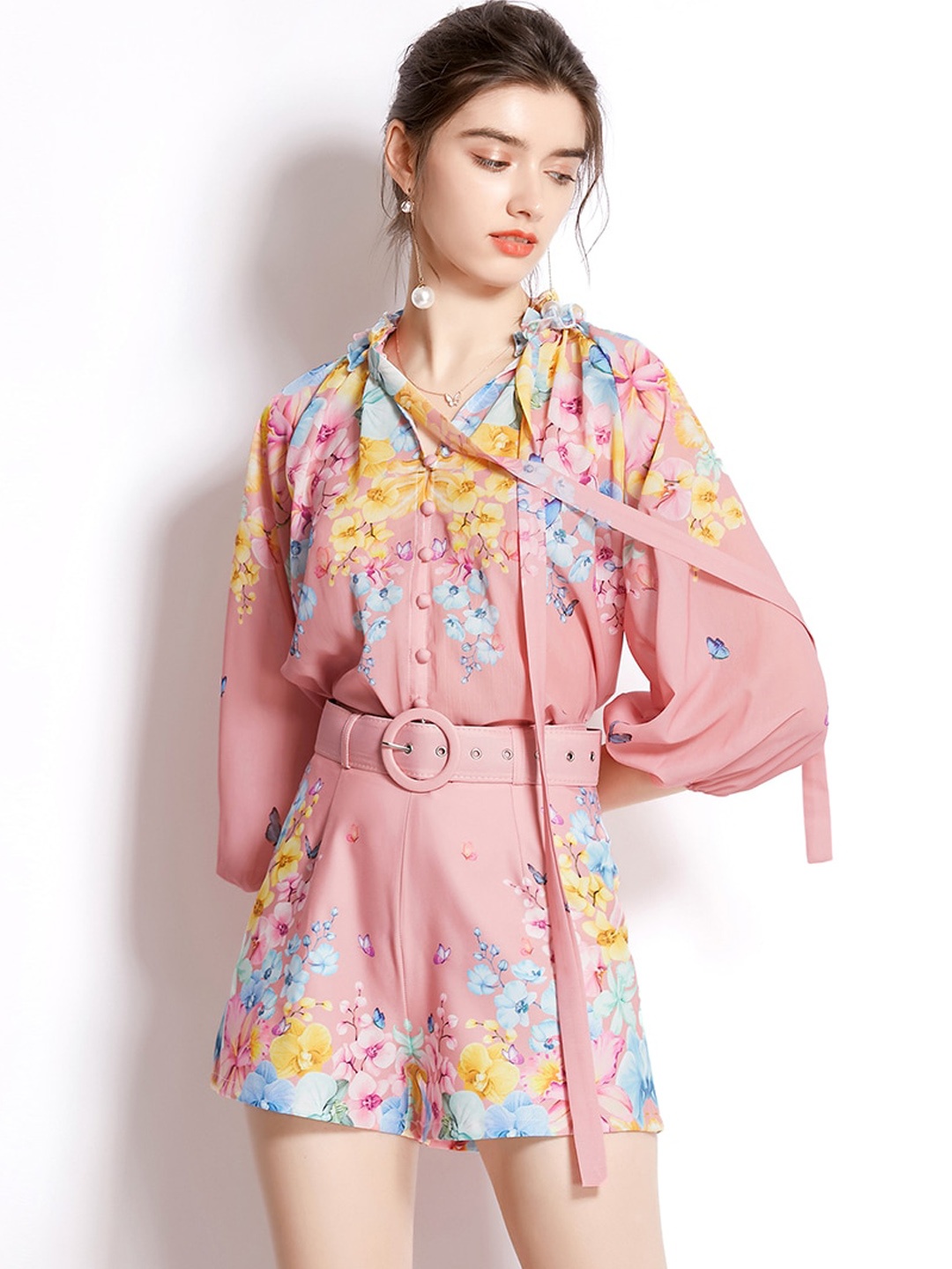 

JC Collection Women Pink Printed Co-Ords