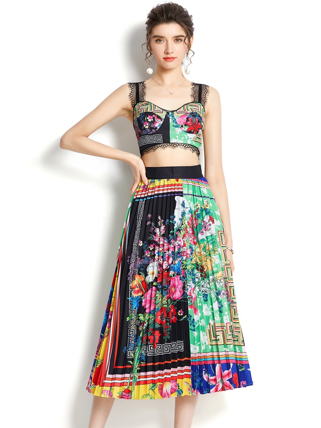 

JC Collection Women Multicoloured Printed Co-Ords, Multi