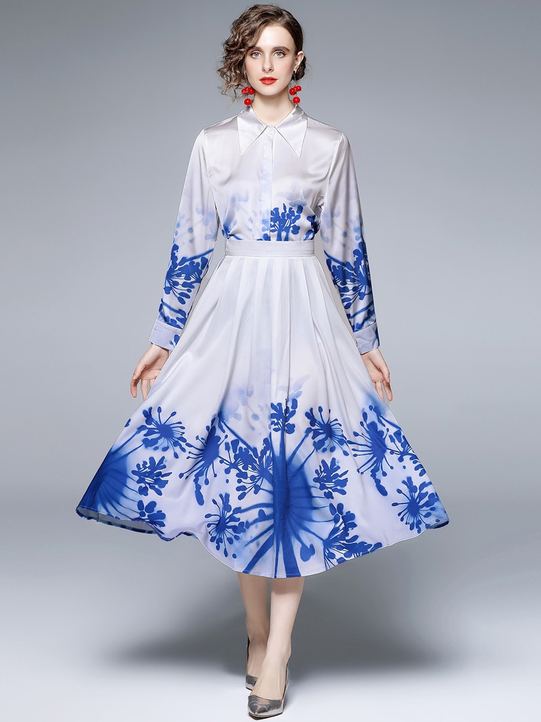 

JC Collection Blue & White Printed Co-Ords
