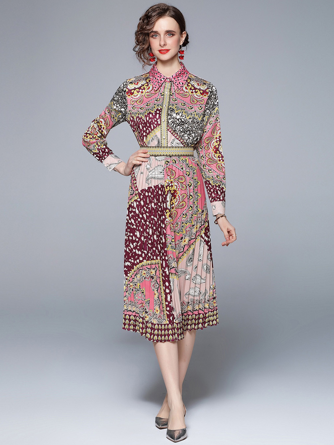 

JC Collection Women Pink & Yellow Printed Co-Ords