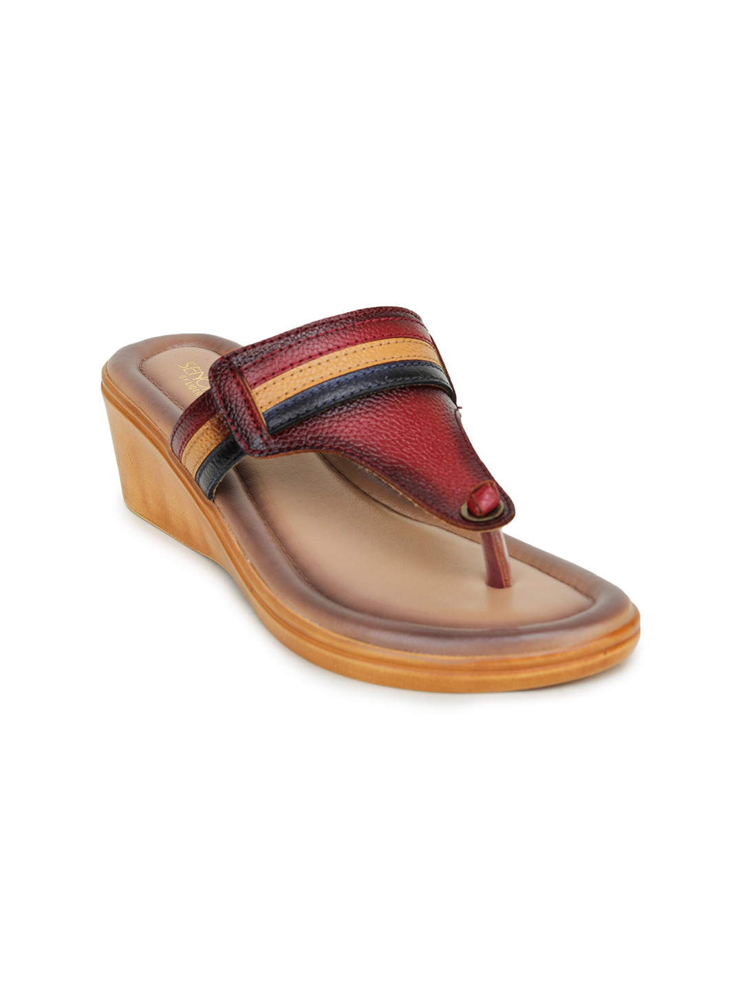 

Liberty Textured Striped Comfort Heels, Brown