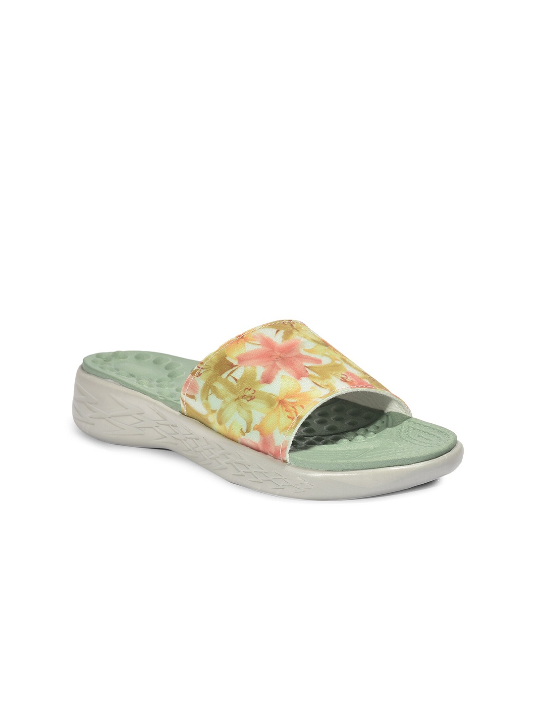 

Liberty Women Green & Pink Printed Slip-On