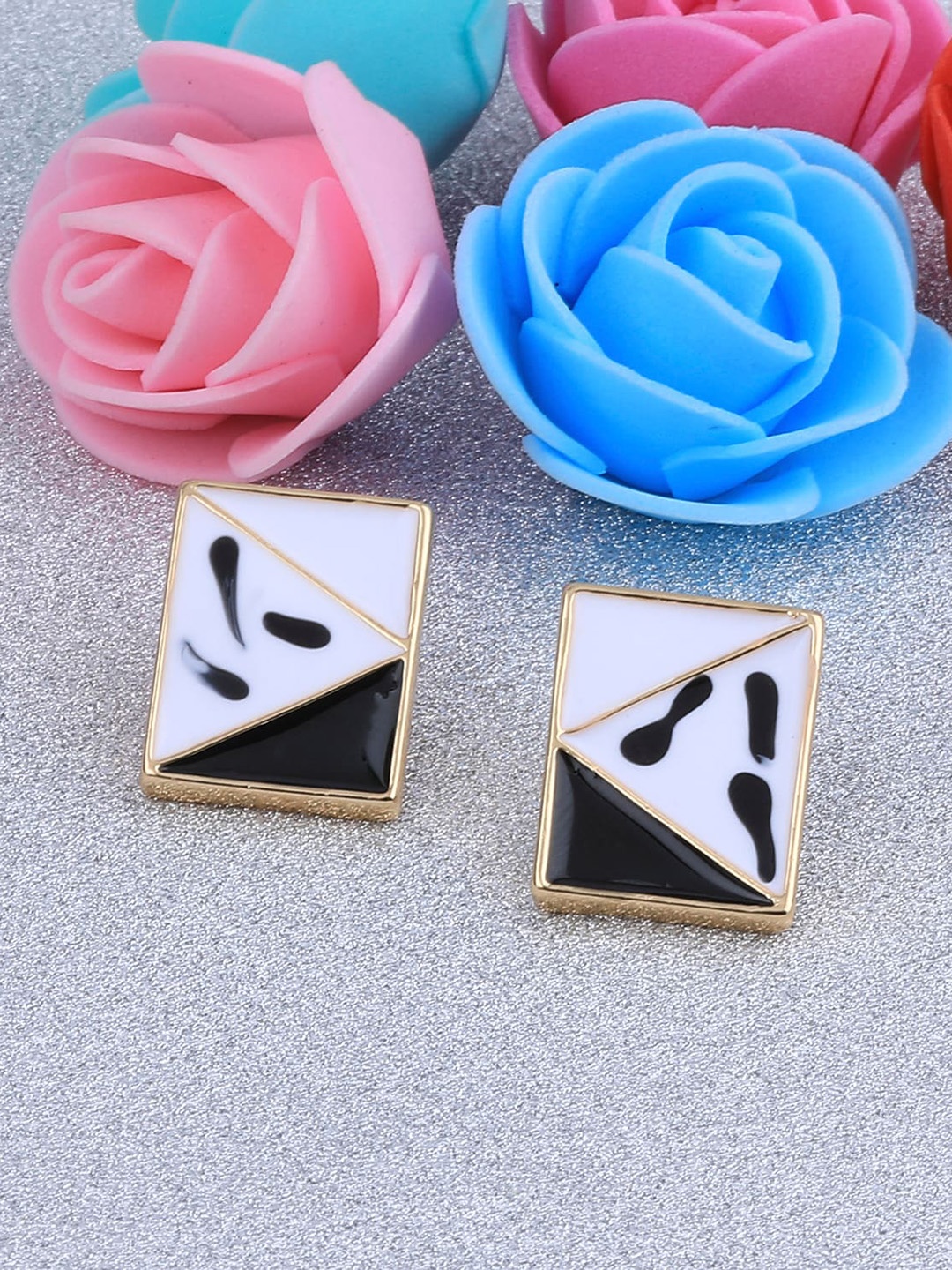 

Silver Shine Multicoloured Contemporary Studs Earrings, Multi
