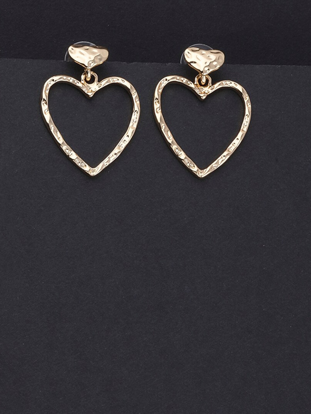

Silver Shine Gold-Toned Contemporary Drop Earrings