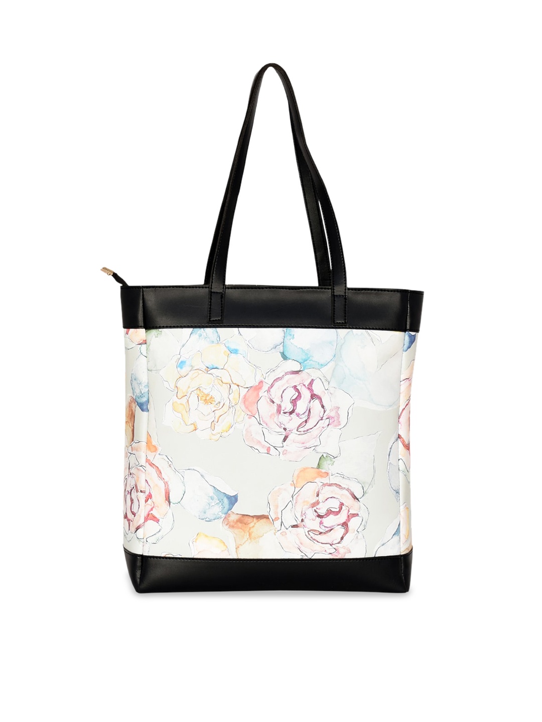 

ESBEDA Women Off White Printed PU Shopper Tote Bag