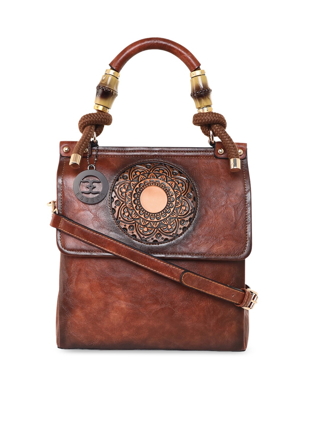 

ESBEDA Tan PU Swagger Sling Bag