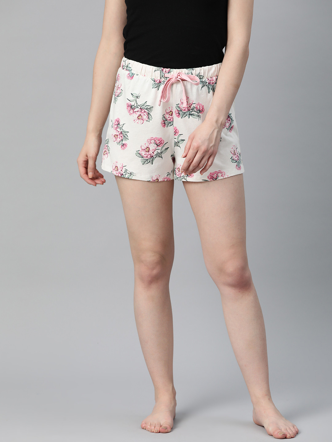 

Marks & Spencer Women Printed Lounge Shorts, Off white