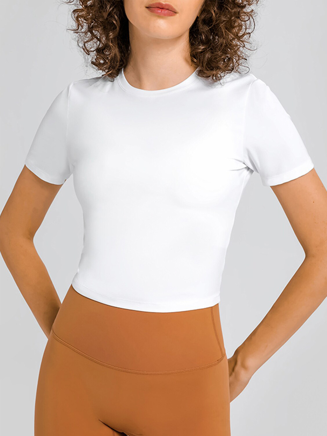 

URBANIC Women White Colourblocked T-shirt