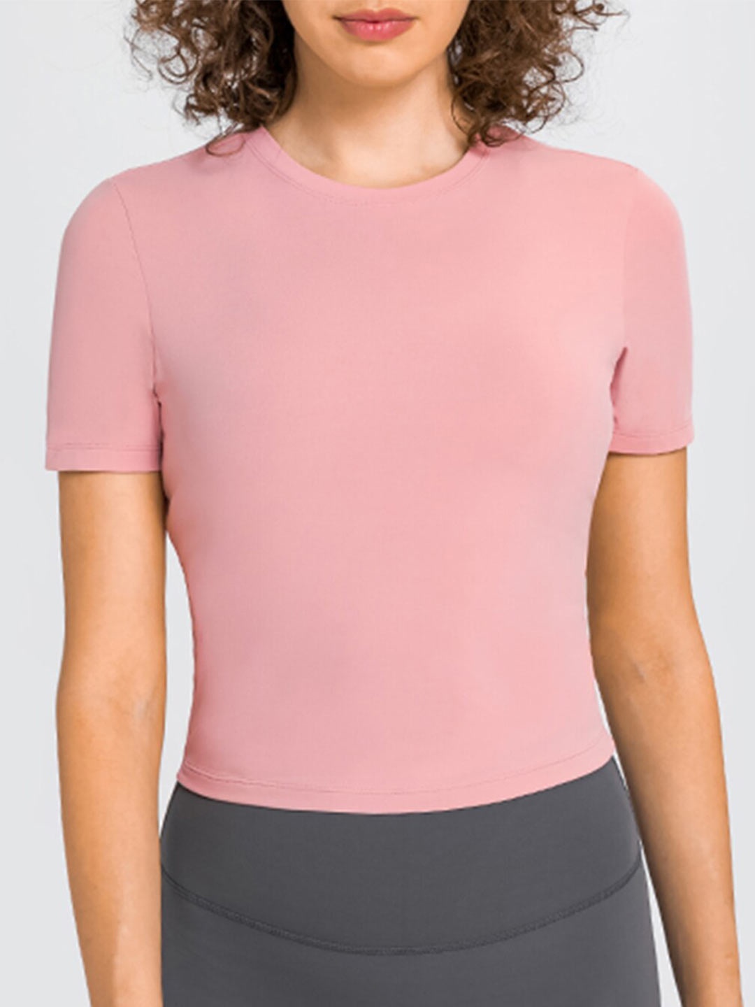 

URBANIC Women Pink Colourblocked Raw Edge T-shirt