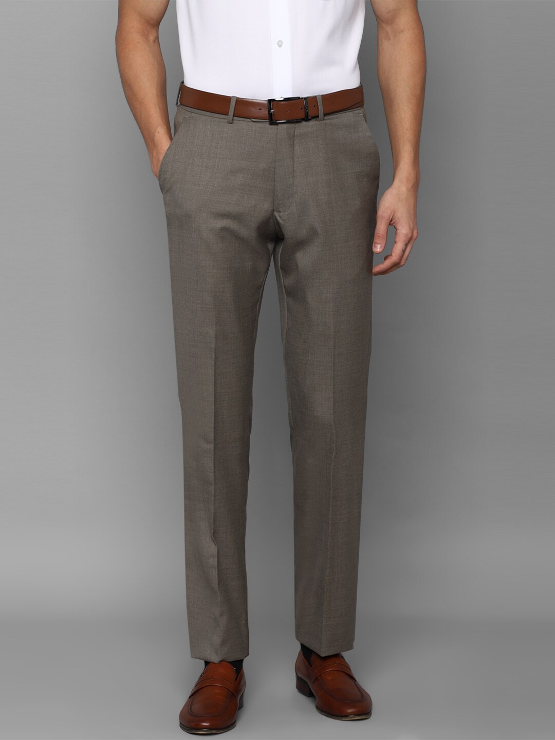 

Luxure by Louis Philippe Men Grey Slim Fit Trousers