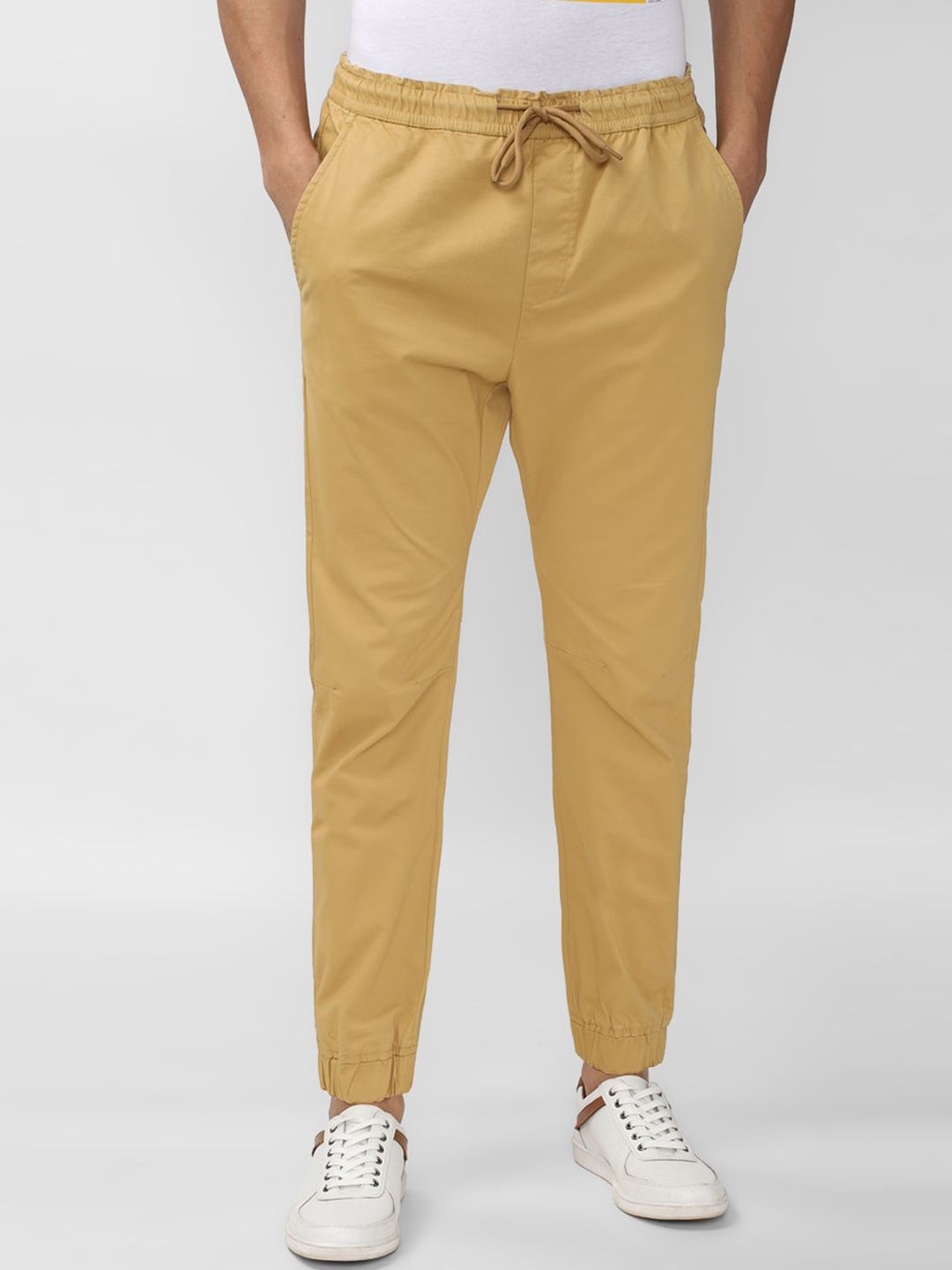 

Peter England Casuals Men Yellow Slim Fit Joggers Trousers