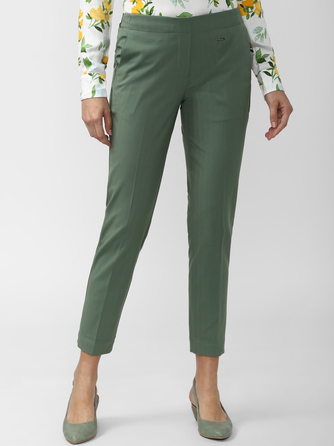 

Van Heusen Woman Women Green Cigarette-Trousers