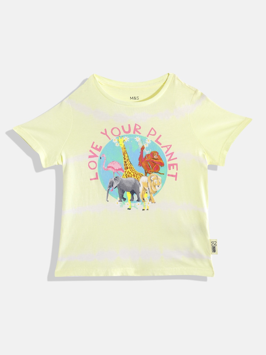 

Marks & Spencer Girls Pure Cotton Printed T-shirt, Yellow