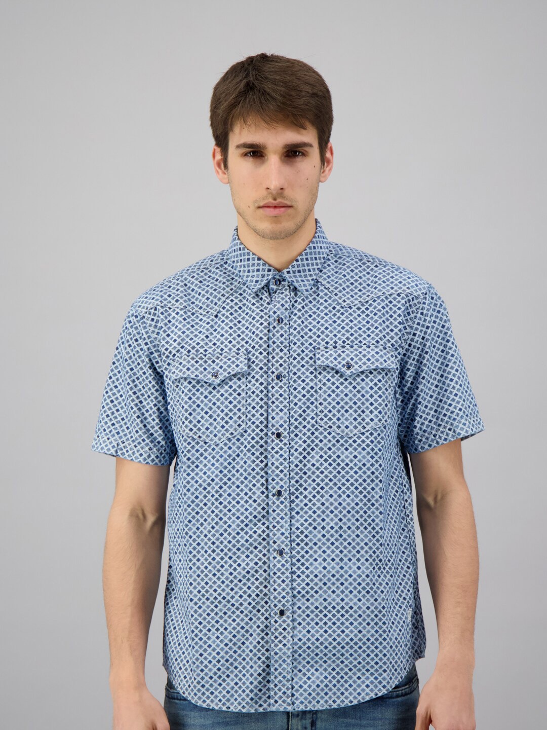 

FREESOUL Men Blue Slim Fit Printed Casual Shirt