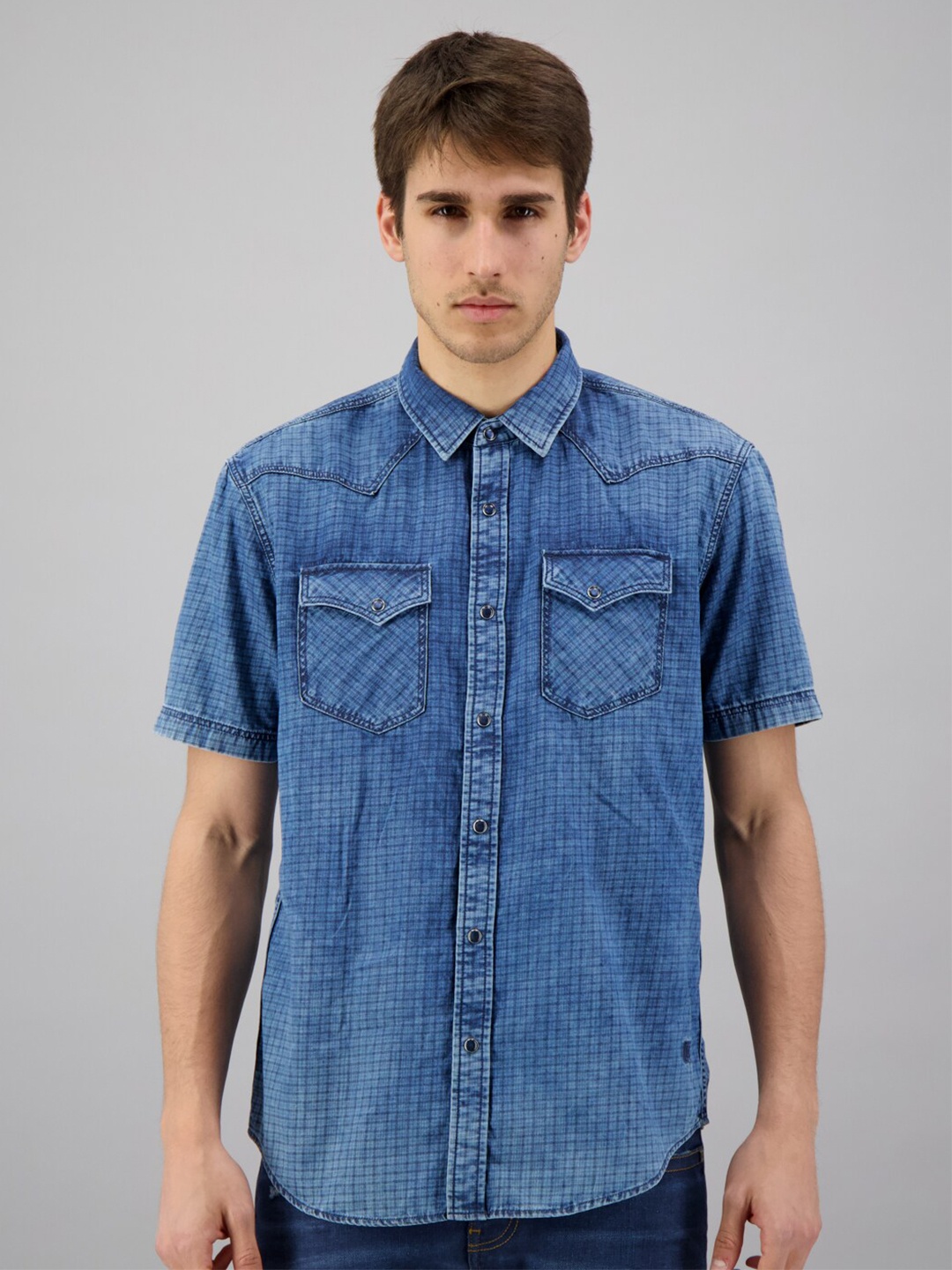 

FREESOUL Men Blue Slim Fit Casual Shirt