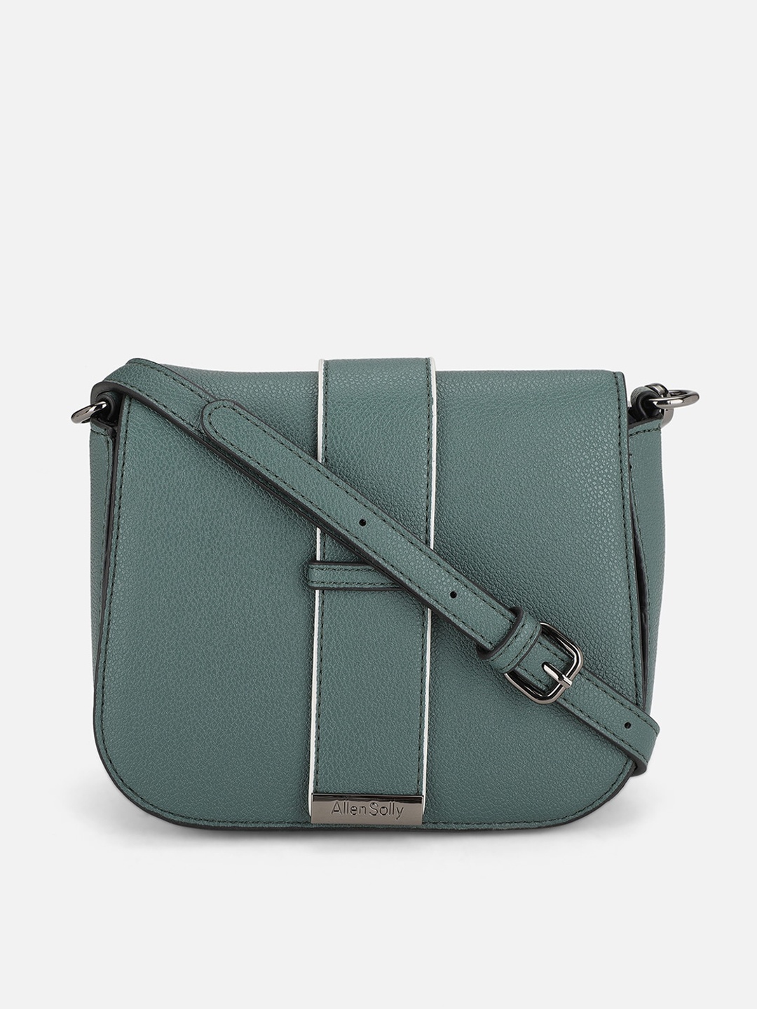 

Allen Solly Green PU Structured Sling Bag